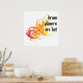 De drumspelers zijn heet poster (Keuken)