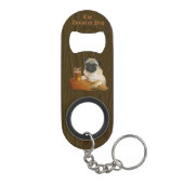 De Drunken Pug-sleutelketen en de flesopening Mini Flessenopener (Achterkant)