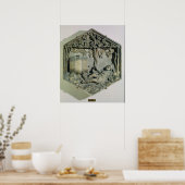 De Drunkenness van Noah, zeshoekig decoratief Poster (Keuken)