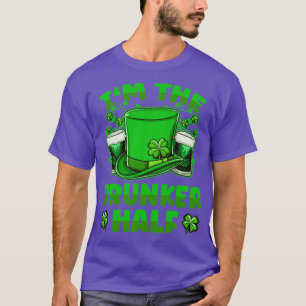 De Drunker Half Beer Drink St Patricks Day2 T-shirt
