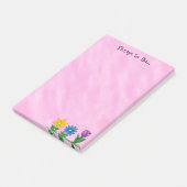 De druppels van de tuin plaatsen de dingen roze he post-it® notes (Schuin)