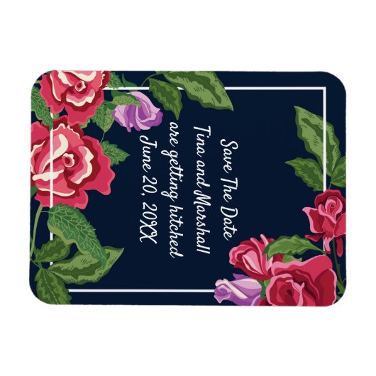 De druppels van het huwelijk sparen de Datum Magneet (Horizontaal)