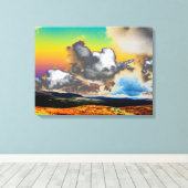 De druppeltjes acrylafdrukken met een druppelaar canvas afdruk (Insitu (Houten vloer))