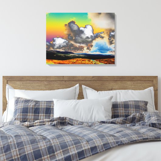 De druppeltjes acrylafdrukken met een druppelaar canvas afdruk (Insitu (Slaapkamer))