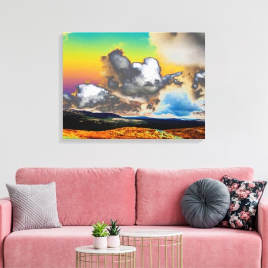 De druppeltjes acrylafdrukken met een druppelaar canvas afdruk (Insitu (Woonkamer))