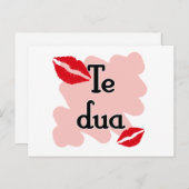 De dua - Albanees - ik hou van je Briefkaart (Voorkant / Achterkant)