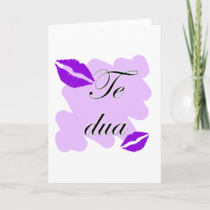 De dua - Albanees - ik hou van je Feestdagen Kaart