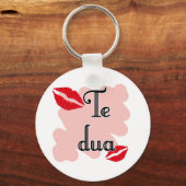 De dua - Albanees - ik hou van je Sleutelhanger (Voorkant)