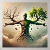 De dualiteit van het leven - groei en verval poster (Voorkant)