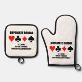 De dubbele Brug vereist ononderbroken verbetering Ovenwant & Pannenlap Set (Voorkant)