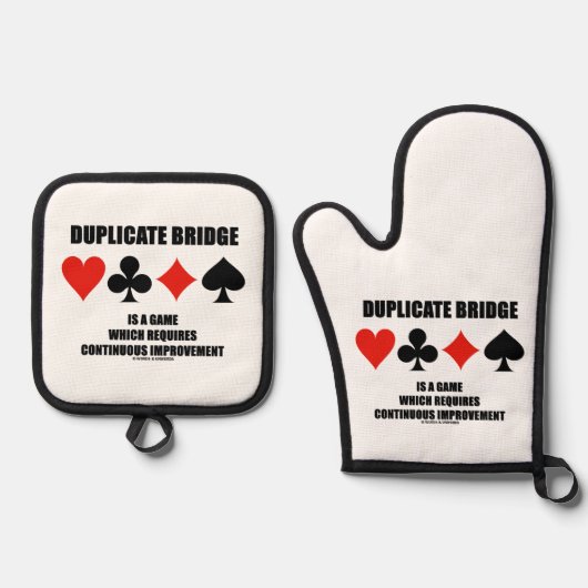 De dubbele Brug vereist ononderbroken verbetering Ovenwant & Pannenlap Set (Voorkant)