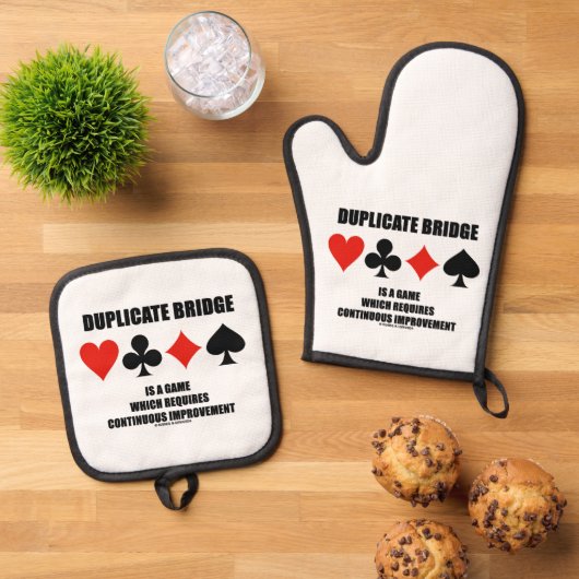 De dubbele Brug vereist ononderbroken verbetering Ovenwant & Pannenlap Set (Top down)