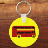 De dubbele Bus van het Dek Sleutelhanger (Voorkant)