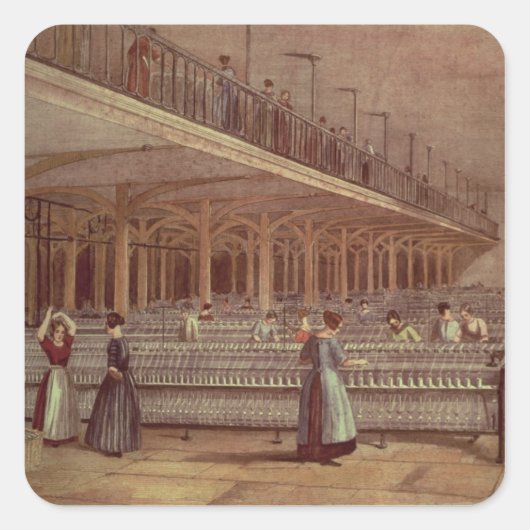 De dubbele kamer, Dean Mills, 1851 Vierkante Sticker (Voorkant)