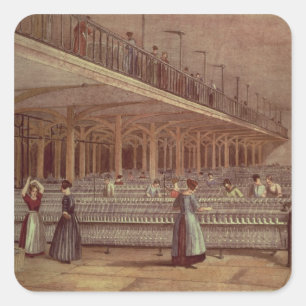 De dubbele kamer, Dean Mills, 1851 Vierkante Sticker