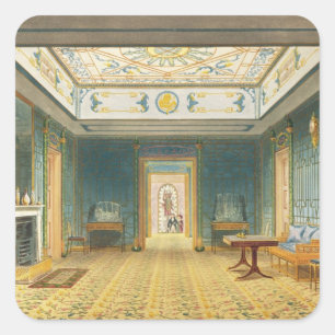 De dubbele Lobby of Galerij (Zuid) boven de Corr Vierkante Sticker