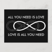 De dubbele Oneindigheid van het symbool - Zwarte & Briefkaart (Voorkant)