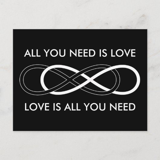 De dubbele Oneindigheid van het symbool - Zwarte & Briefkaart (Voorkant)