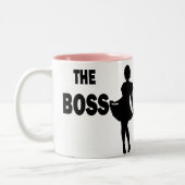 De dubbele zijde van het Boss () Tweekleurige Koffiemok (Links)