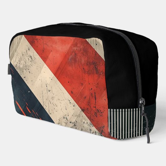 De dubbelzijdige Print Dopp Kit van Mannen "In Sty Toilettasje (Rechterhoek)