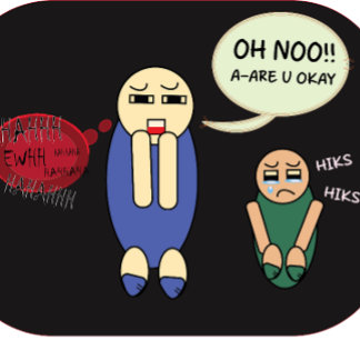 De dubbelzinnige excuses wandkleed