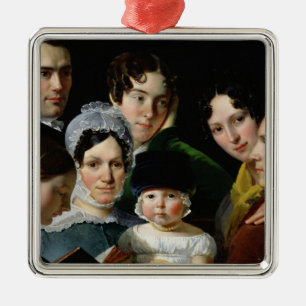 De Dubufe-familie in 1820 Metalen Ornament
