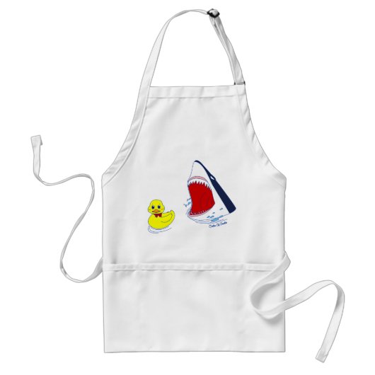 De Duck en de Shark Doodle Art Apron Standaard Schort (Voorkant)