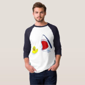 De Duck en de Shark Doodle Art T-Shirt (Voorkant volledig)