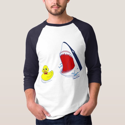 De Duck en de Shark Doodle Art T-Shirt (Voorkant)