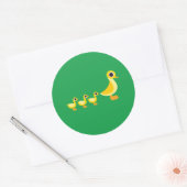 De Duck-familie Ronde Sticker (Envelop)