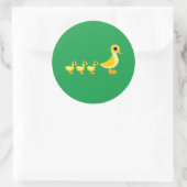 De Duck-familie Ronde Sticker (Tas)