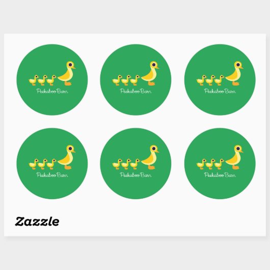 De Duck-familie Ronde Sticker (Vel)