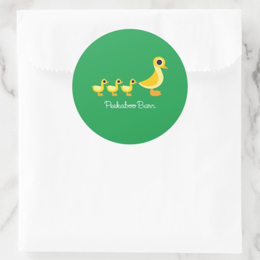 De Duck-familie Ronde Sticker (Tas)