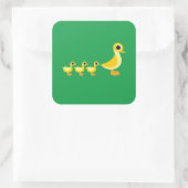 De Duck-familie Vierkante Sticker (Tas)
