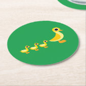De Duck Family Ronde Kartonnen Onderzetter (Gebogen)