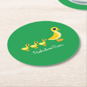 De Duck Family Ronde Kartonnen Onderzetter (Gebogen)