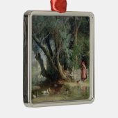 De Duck Pond Metalen Ornament (Rechts)