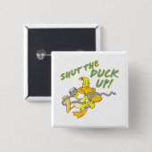 de duck up duct tape duck toon afsluiten vierkante button 5,1 cm (Voorkant /achterkant)