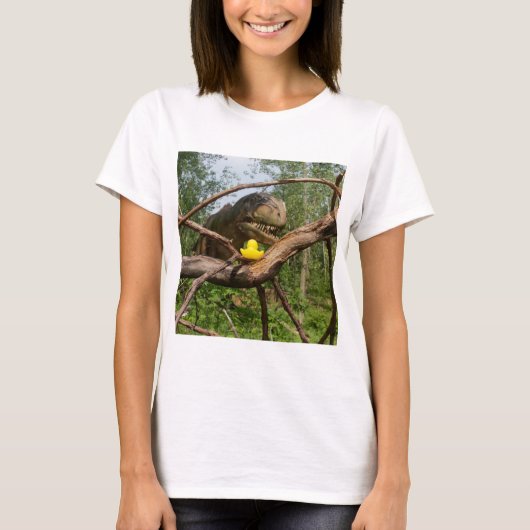 De Duck Vs. T-Rex T-shirt (Voorkant)