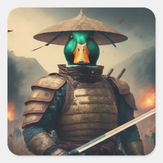 De Ducky Defender Vierkante Sticker