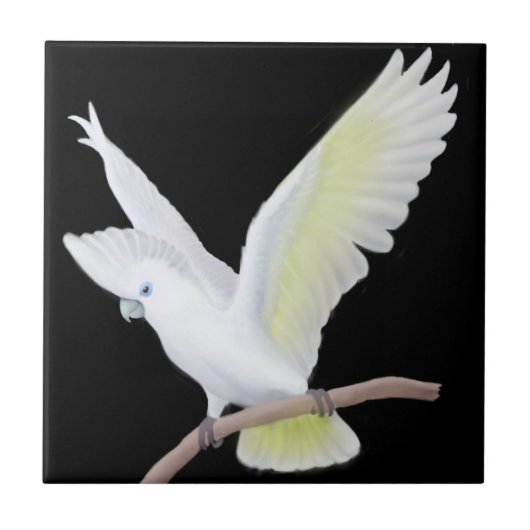 De DuCorps Cockatkatau Parrot Tile Tegeltje (Voorkant)