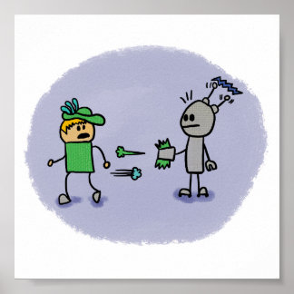 De Duel Comic Book Style Print