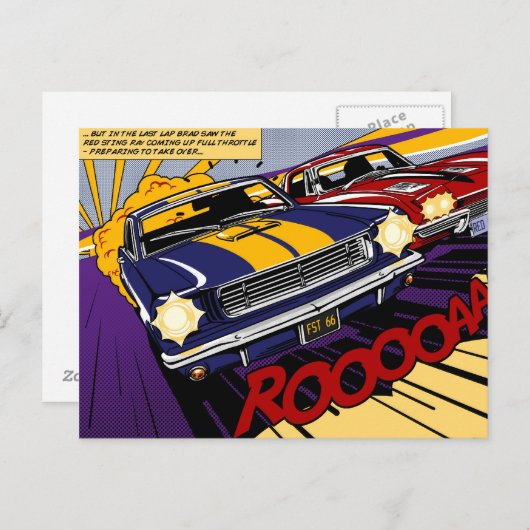 De Duel: Mustang vs. Corvette Briefkaart (Voorkant / Achterkant)