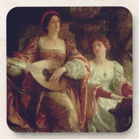 De Duet (olie op doek) Bier Onderzetter (Voorkant)