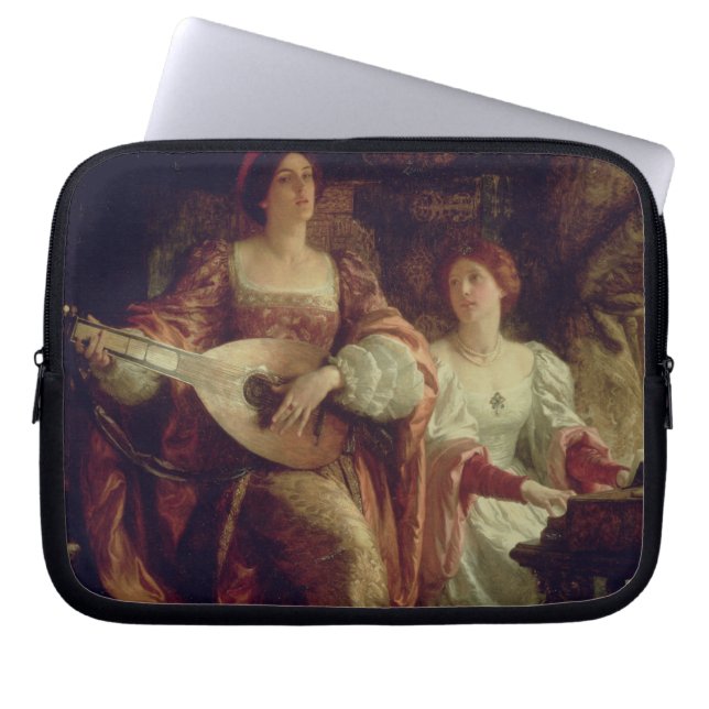 De Duet (olie op doek) Laptop Sleeve (Voorkant)