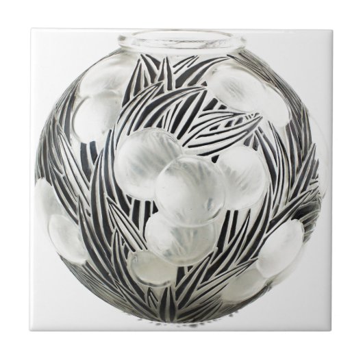 De duidelijke Vaas van het Deco van de Kunst met v Tegeltje (Voorkant)