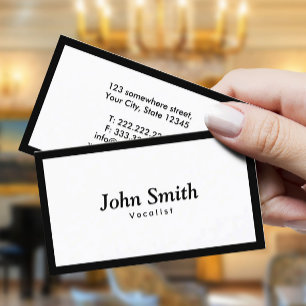 De Duidelijke Zwarte Grens van de vocalist Visitekaartje