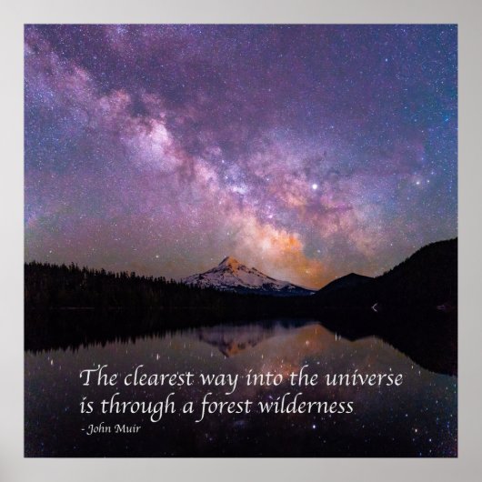 'De duidelijkste weg naar het universum' J Muir ci Poster (Voorkant)