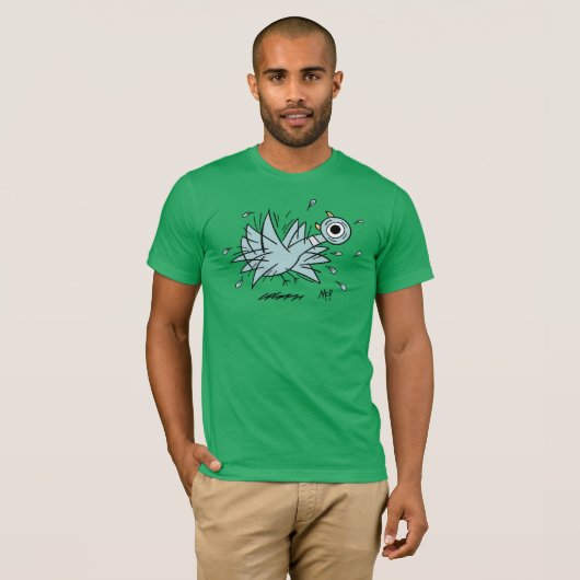 De duif Freak uit Mannen Green T-Shirt (Voorkant volledig)