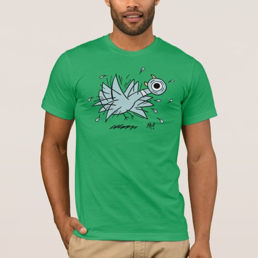 De duif Freak uit Mannen Green T-Shirt (Voorkant)